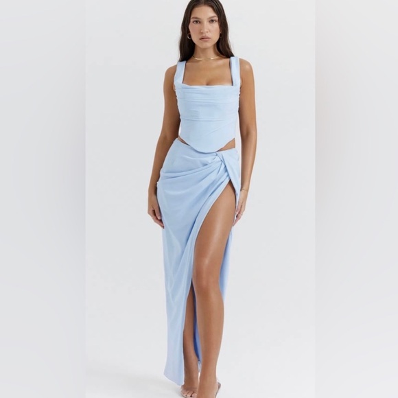 House of CB ~ Light Soft Blue Corset (Una) - Picture 2 of 5